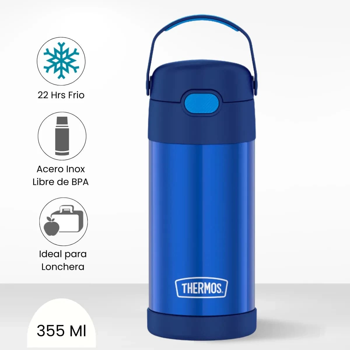 ✨ Tomatodo Térmico para Niños Funtainer 355 ml Azul